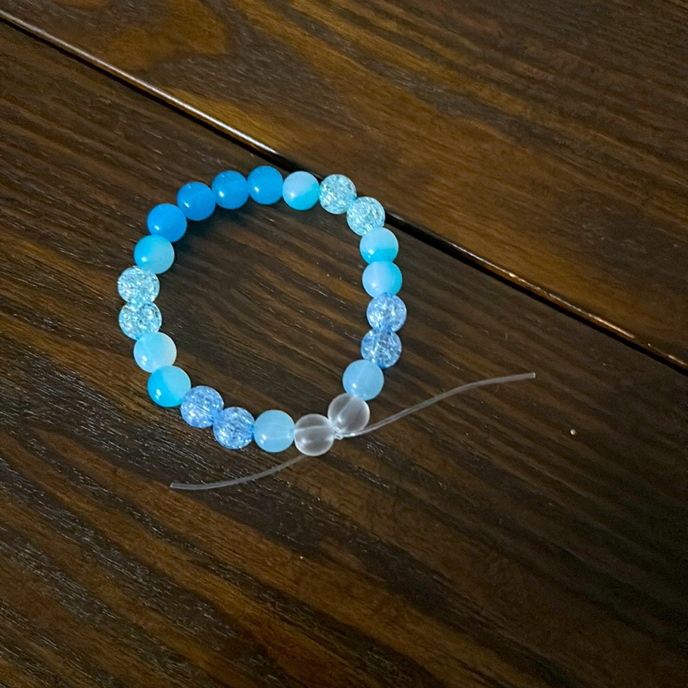 blue bracelet